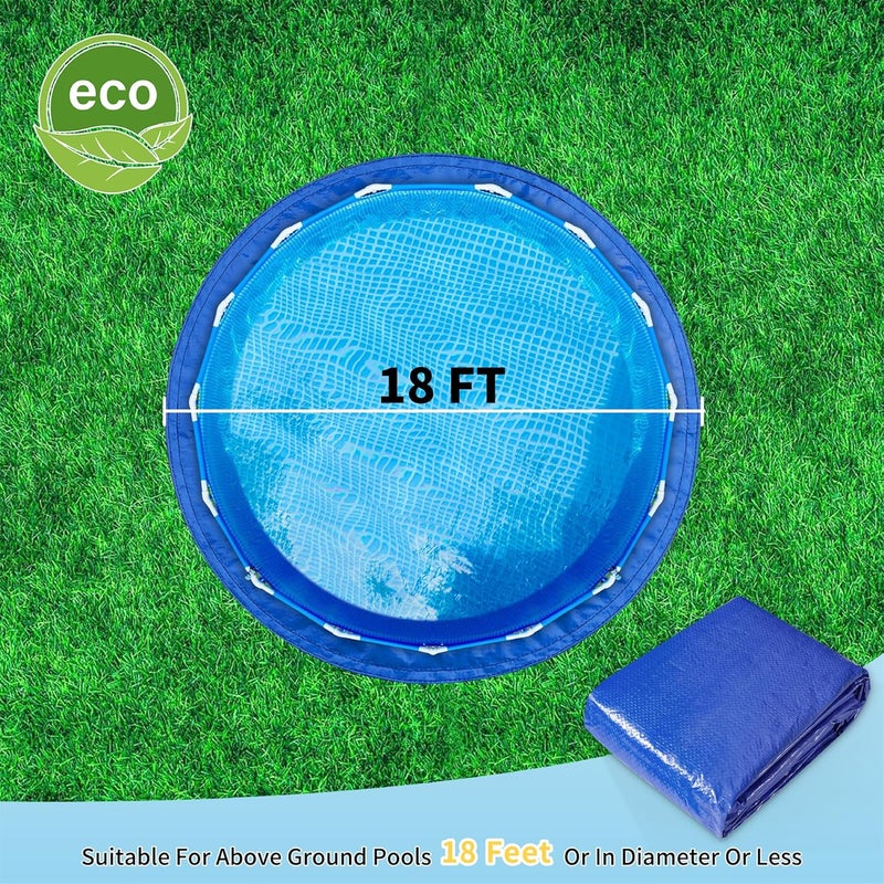 RAINDEWAY 18ft Pool Mat Round Multipurpose Under Pool Tarp Easy Fold Pool Protector Mat Above Ground Pool Protector Mat Prevent Pool Punctures - Image 2