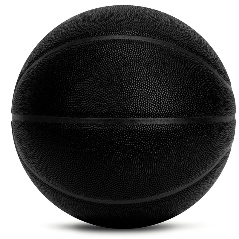 AND1 Street Grip Premium Composite Leather Basketball & Pump- Official Size 7 (29.5â€) Streetball, Made for Indoor and Outdoor Basketball Games (Black) - Image 2
