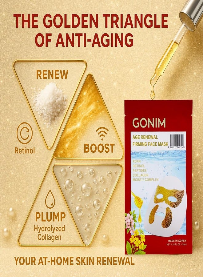 GONIM Under Eye Wrinkle Patches with Integrated Korean Face Mask-PDRN Eye Mask,Collagen Peptides,Retinol Caffeine,Eye Patches for Puffy Eyes and Dark Circles Korean Skin Care Anti Aging 35ml/1.18ozx4 - Image 3