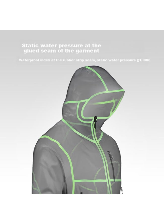 JD.com (Jingdong Jingzao) Pangolin 700 Series Ultra Tear-Resistant Hard Shell Mountaineering Jacket Unisex Rock Blue Xl - Image 4