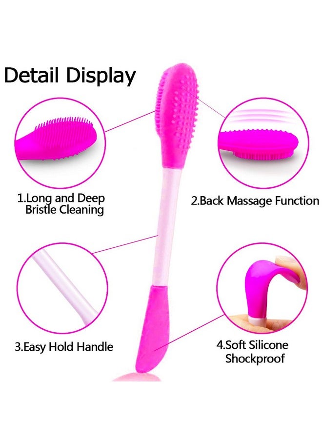 Namgznso 5Pcs Silicone Face Scrubber Set Lip Scrub Brush Silicone Face Cleansing Brush Face Applicator Tool And 2Pcs Silicone Exfoliating Face Brush For Men Women  - Image 3