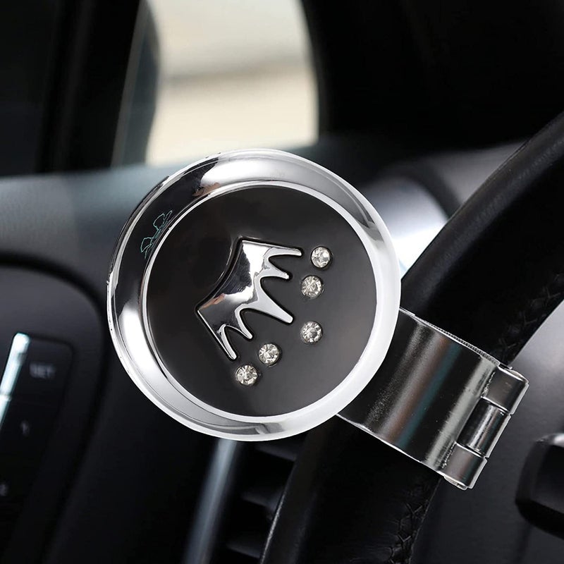 Marrone Car Steering Wheel Spinner Knob Power Handle Ball Booster Spinner Knob, Car Auto Vehicle Steering Wheel Handle Knob Booster Ball (Black Queen) - Image 1