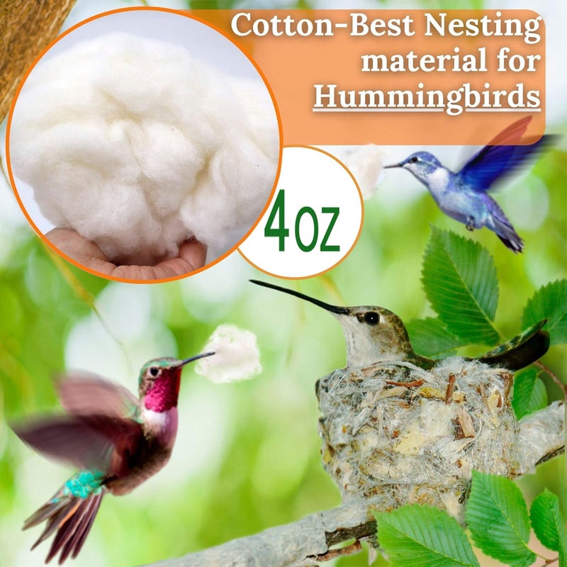 slivche Hummingbird Nesters - 100g Bird Nesting Material for Wild Birds Wrens Finches - Bird Nests Bedding Hummingbird Nesting Materials - Image 2