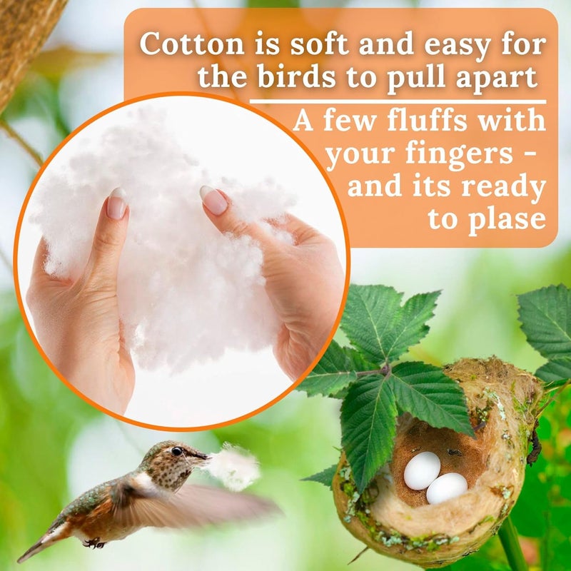 slivche Hummingbird Nesters - 100g Bird Nesting Material for Wild Birds Wrens Finches - Bird Nests Bedding Hummingbird Nesting Materials - Image 4