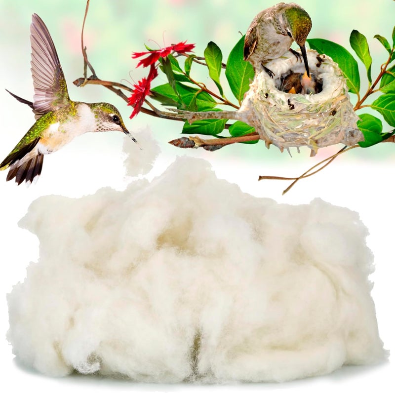 slivche Hummingbird Nesters - 100g Bird Nesting Material for Wild Birds Wrens Finches - Bird Nests Bedding Hummingbird Nesting Materials - Image 1