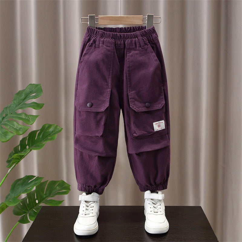 Boys' Spring Pants Arrival Street Children'S Spring Cushion Pants Western Style Baby Children'S Casual Pants - Image 2