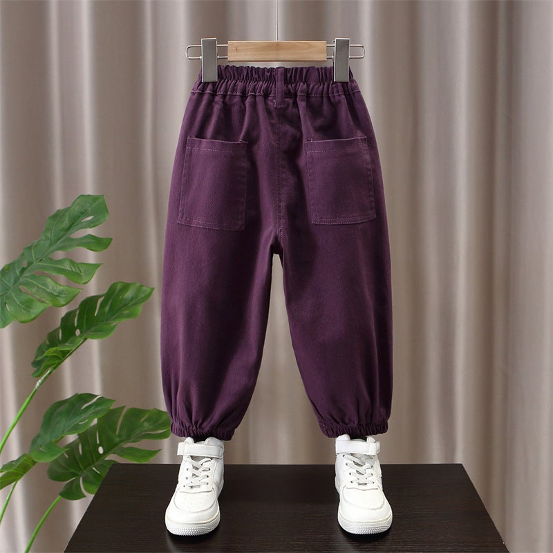 Boys' Spring Pants Arrival Street Children'S Spring Cushion Pants Western Style Baby Children'S Casual Pants - Image 3