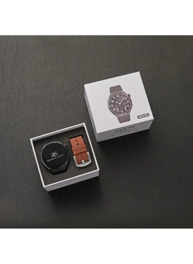 KENNETH SCOTT Kenneth Scott Unisex Multi Color Dial Smart Watch with Interchangeable Strap - KG9X-XSBBD