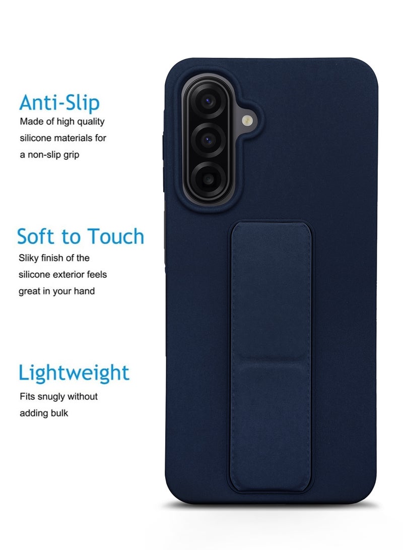 Samsung Galaxy A17 5g  HAND HOLDER | Premium Soft Silicone Magnetic Hand Grip Case Cover Designed for Samsung Galaxy A17 5g  | Samsung Galaxy A17 5g Case Camera and Drop Protection Thin Protective Back Cover Case for Samsung Galaxy A17 5g - Blue - view 2