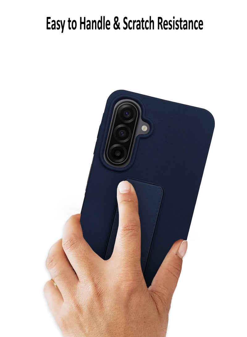 Samsung Galaxy A17 5g  HAND HOLDER | Premium Soft Silicone Magnetic Hand Grip Case Cover Designed for Samsung Galaxy A17 5g  | Samsung Galaxy A17 5g Case Camera and Drop Protection Thin Protective Back Cover Case for Samsung Galaxy A17 5g - Blue - view 4