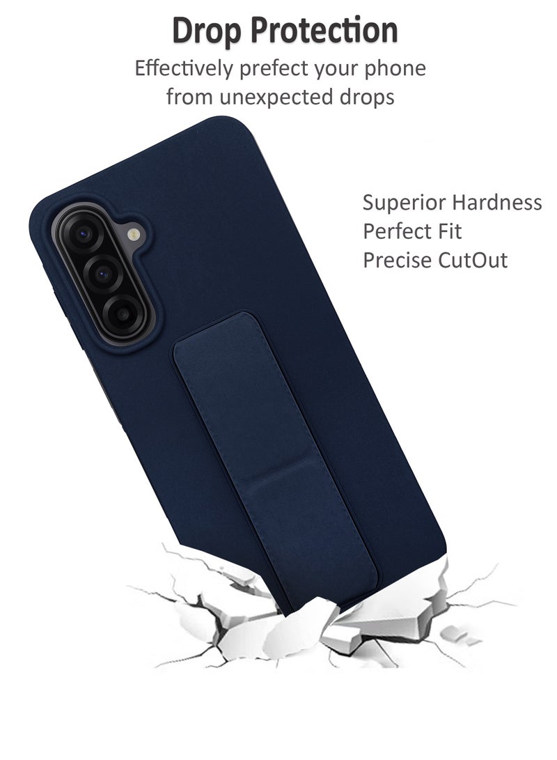 Samsung Galaxy A17 5g  HAND HOLDER | Premium Soft Silicone Magnetic Hand Grip Case Cover Designed for Samsung Galaxy A17 5g  | Samsung Galaxy A17 5g Case Camera and Drop Protection Thin Protective Back Cover Case for Samsung Galaxy A17 5g - Blue - view 3