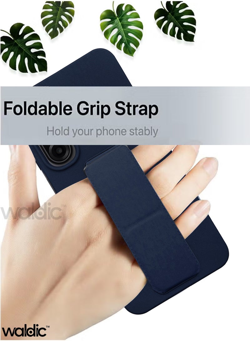 Samsung Galaxy A17 5g  HAND HOLDER | Premium Soft Silicone Magnetic Hand Grip Case Cover Designed for Samsung Galaxy A17 5g  | Samsung Galaxy A17 5g Case Camera and Drop Protection Thin Protective Back Cover Case for Samsung Galaxy A17 5g - Blue - view 5