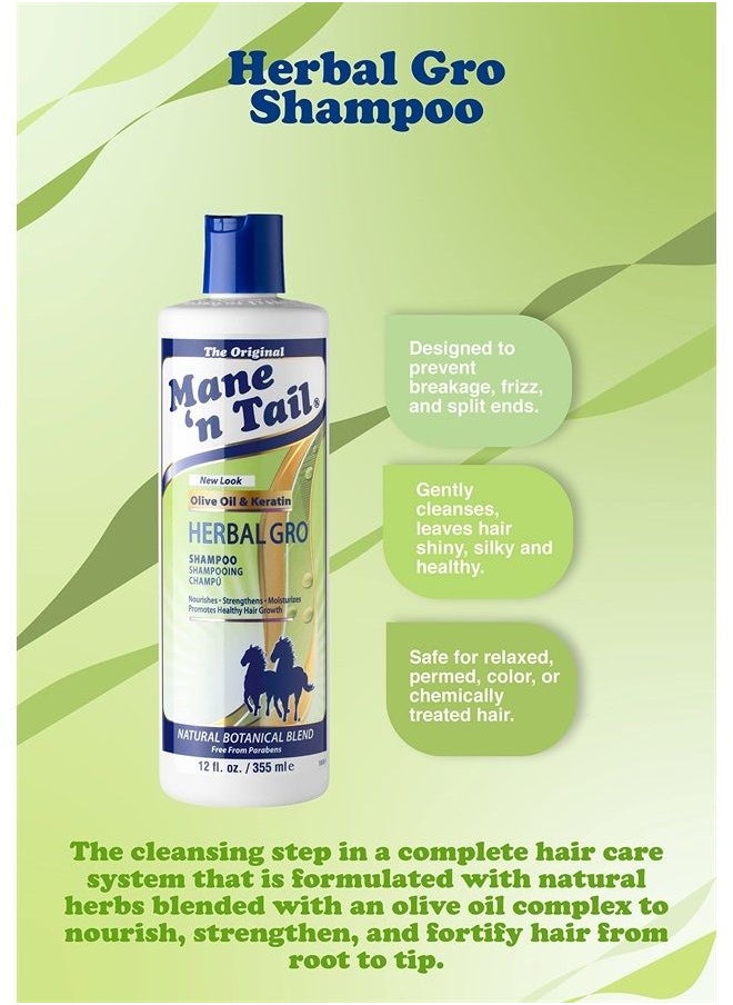 Mane 'n Tail Mane N Tail Herbal Gro Shampoo, 12 Ounce  - Image 3