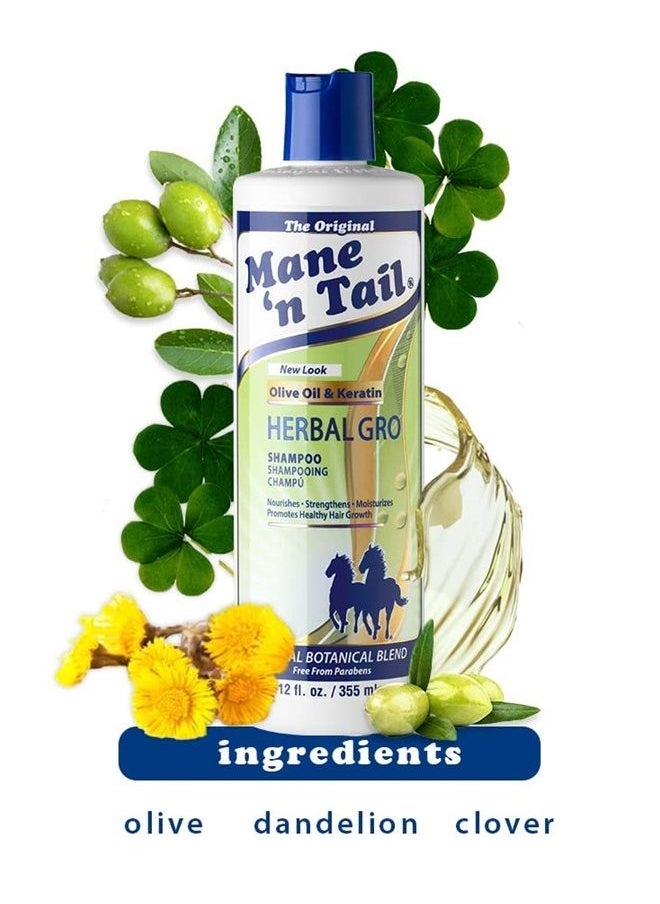 Mane 'n Tail Mane N Tail Herbal Gro Shampoo, 12 Ounce  - Image 5