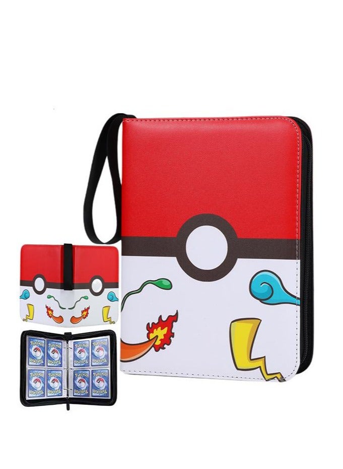 MIXDE 4-Pocket Binder Compatible with Pokemon Card, 400 Pockets Portable Trading Card Holder Collector Album with 50 Removable Sheets for Boys Girls  - Image 1