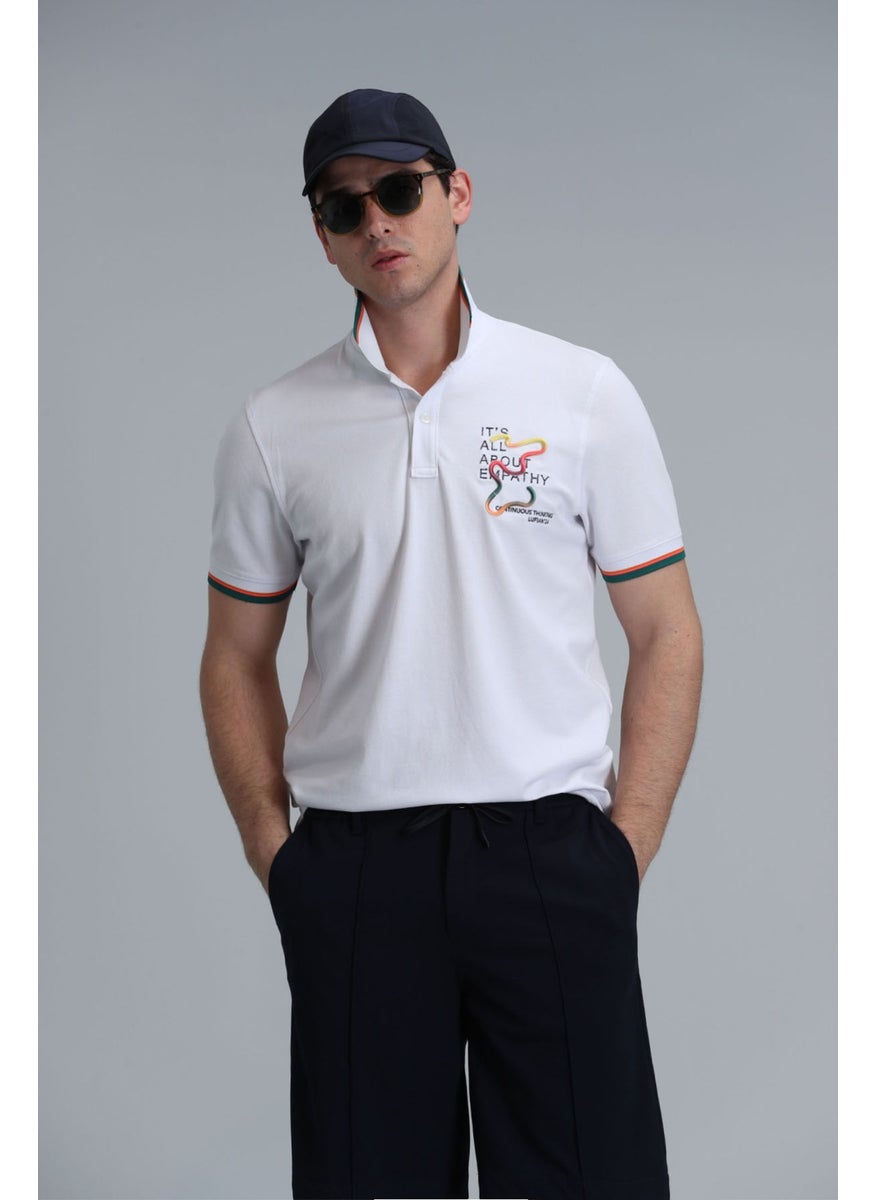 Lufian - Men's King Smart Polo T-Shirt 111040173 White - Image 1