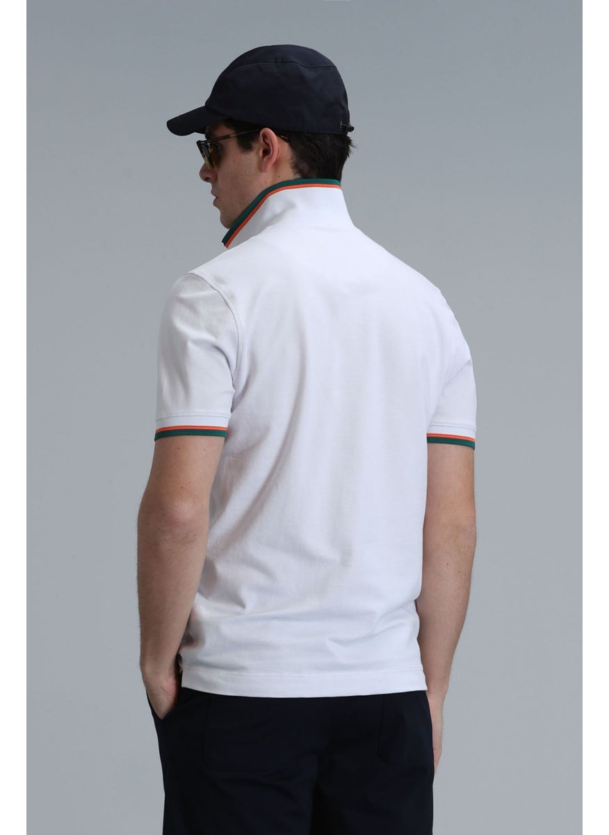 Lufian - Men's King Smart Polo T-Shirt 111040173 White - Image 1