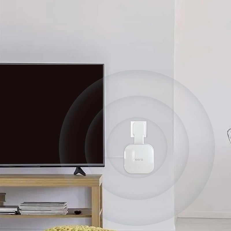Mamerry Wall Mount Holder for eero Pro 6e/Pro 6, No Messy Wires, Space Saving, Outlet Wall Stand Bracket Compatible with eero Pro 6e/Pro 6 Mesh Wi-Fi System Extender Router (2 Pack) - Image 3