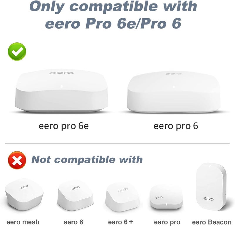 Mamerry Wall Mount Holder for eero Pro 6e/Pro 6, No Messy Wires, Space Saving, Outlet Wall Stand Bracket Compatible with eero Pro 6e/Pro 6 Mesh Wi-Fi System Extender Router (2 Pack) - Image 2
