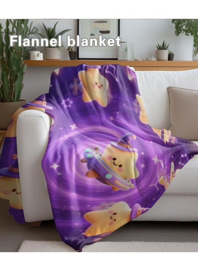 general Wisdom Fairy (latest) flannel thin blanket (warm and comfortable, suitable for sleep, game use, dust and sandproof) 150cm*200cm - 13 - Image 4