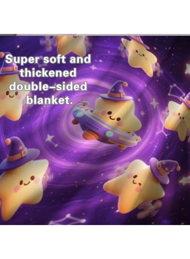 general Wisdom Fairy (latest) flannel thin blanket (warm and comfortable, suitable for sleep, game use, dust and sandproof) 150cm*200cm - 13 - Image 5