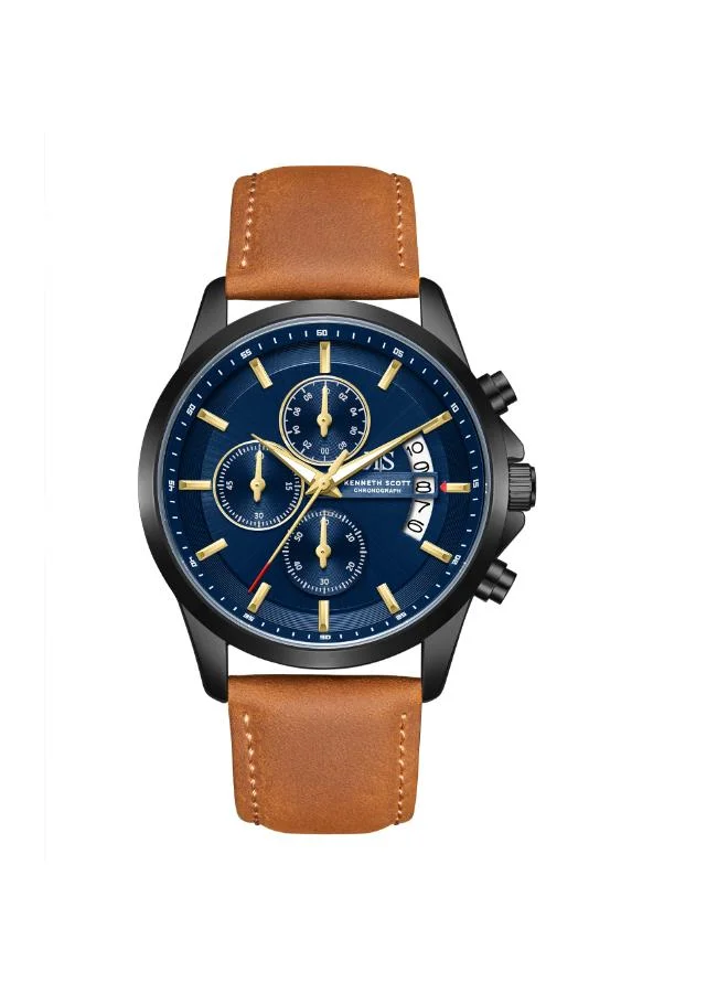 Kenneth Scott Men's Chronograph  Blue  Dial Watch - K26106-BLDN