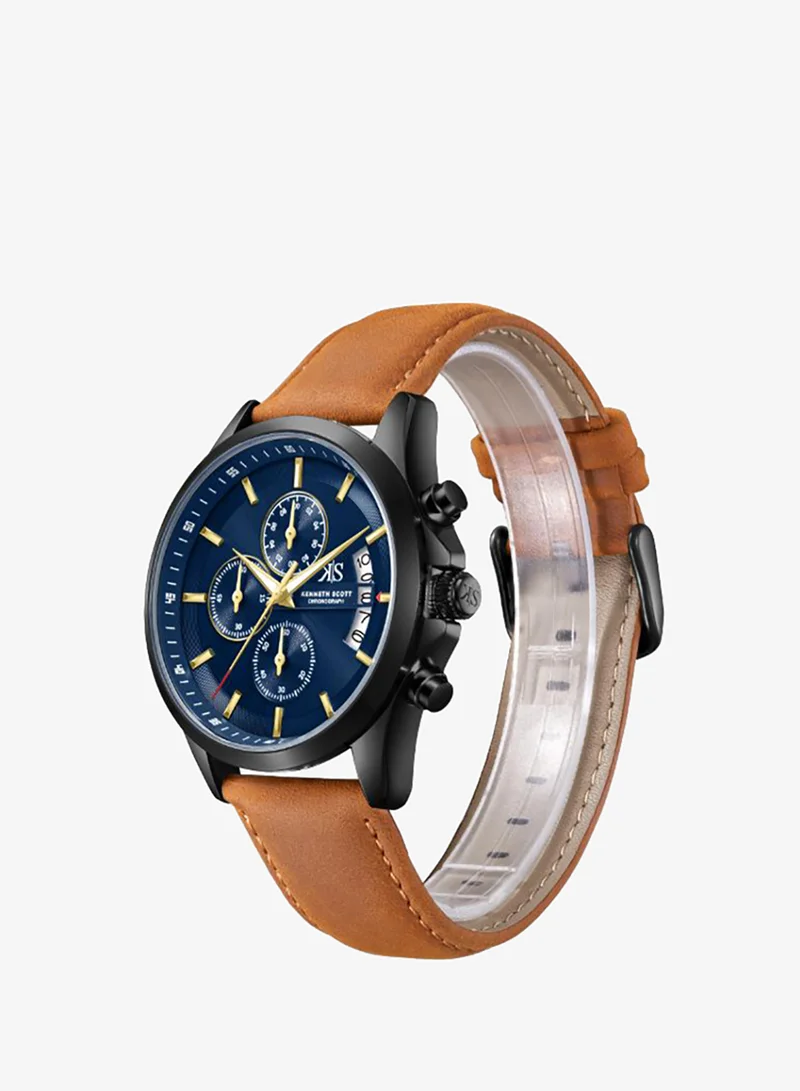 KENNETH SCOTT Kenneth Scott Men's Chronograph  Blue  Dial Watch - K26106-BLDN