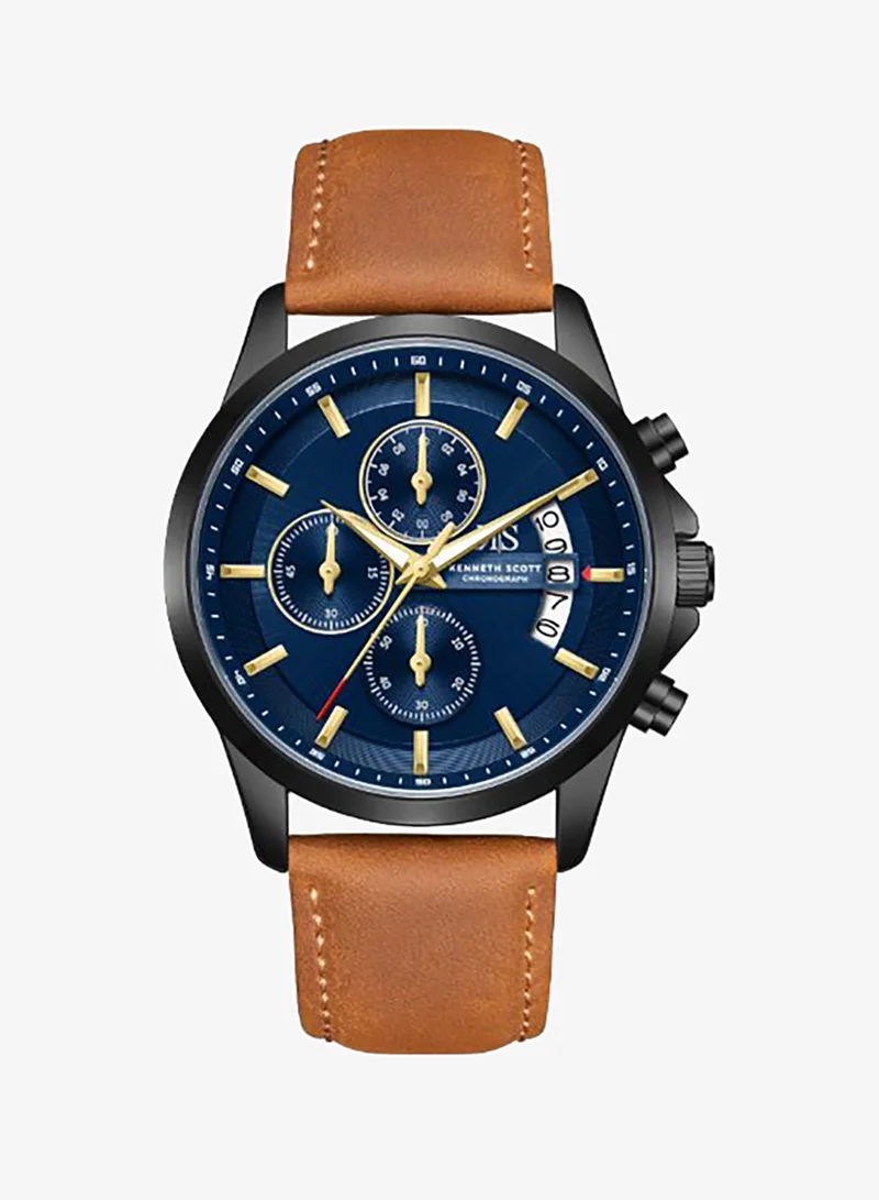 KENNETH SCOTT Kenneth Scott Men's Chronograph  Blue  Dial Watch - K26106-BLDN