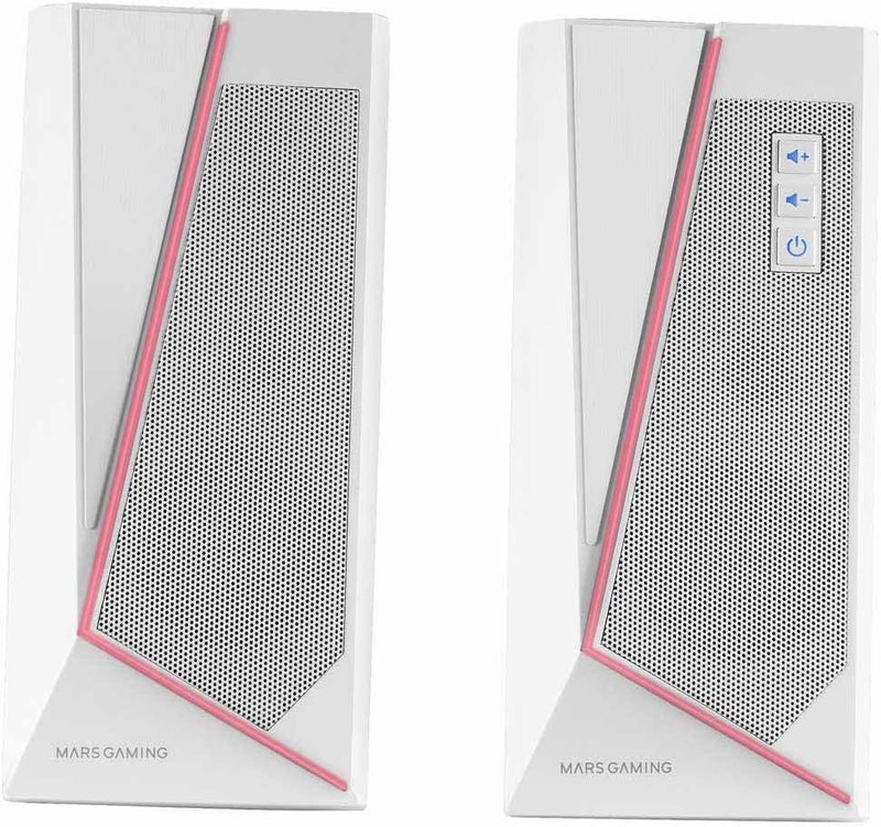 MARS GAMING MS7W, RGB Lautsprecher, Bluethooth 5.0 + Jack 3.5, DSP Sound 20W, Weiß - Image 4