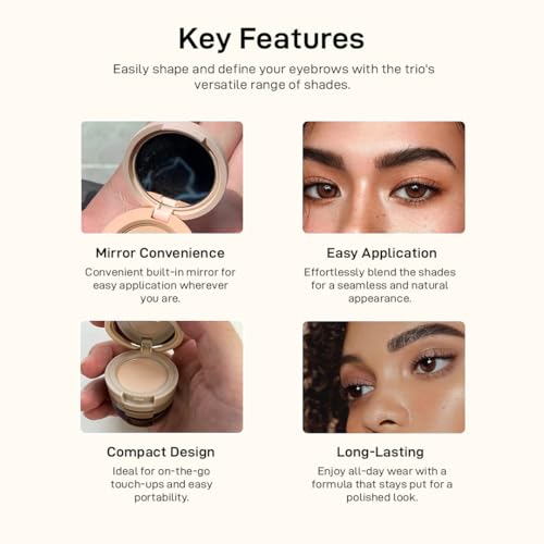 Multibrite Blush Highlighter & Contour Palette 3 in 1 Makeup Powder Set Compact Powder Blush Highlighter Silky Smooth Face Blush Cheek Tint, Moisturizing Luminizer for Women (M02 (02 Dark Brown)) - Image 3