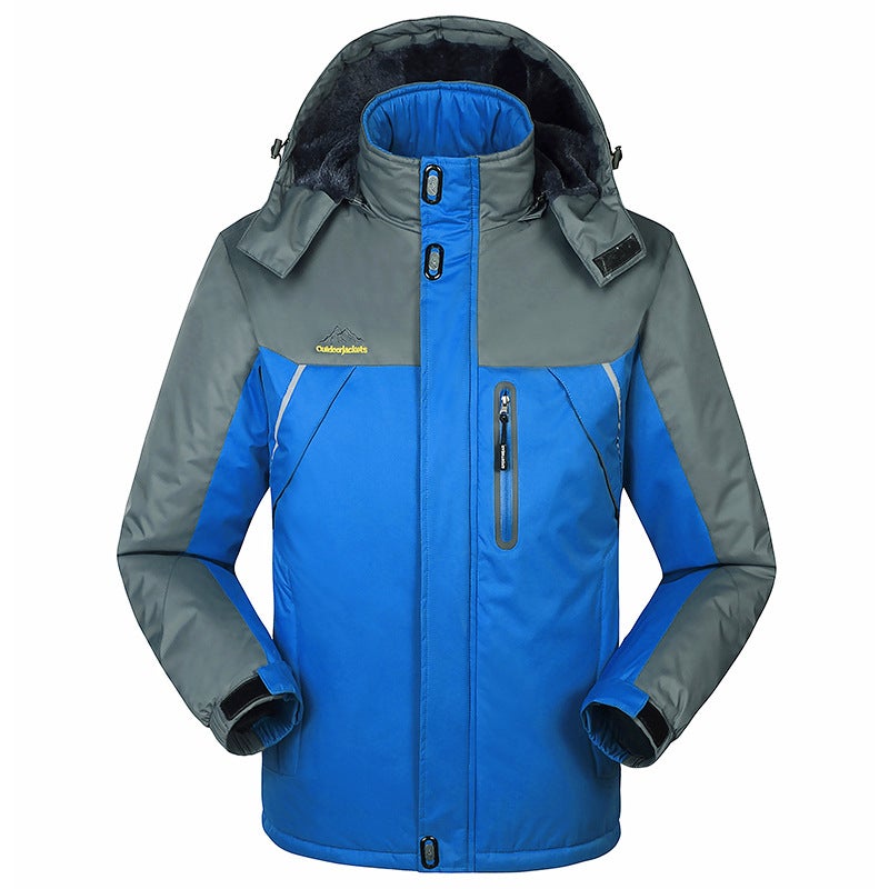Men'S Fleece Plus Size Rush Clothes Warm Thickened Coat Outdoor Loose Mountain Climbing Cold-Proof Cotton-Padded Jacket Casual - Image 2