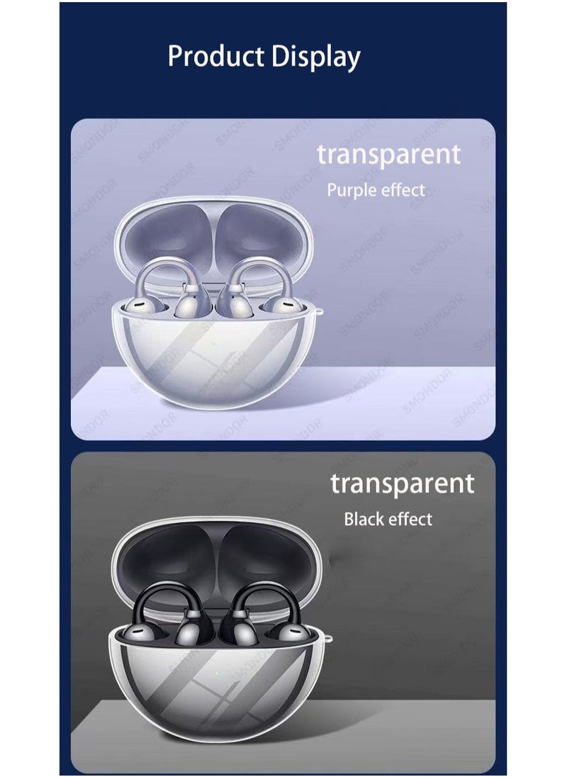 DKNG Suitable for Bluetooth headphones, HUAWEI Free Clip Case, TPU Dropproof and Waterproof Transparent Case  - Image 3
