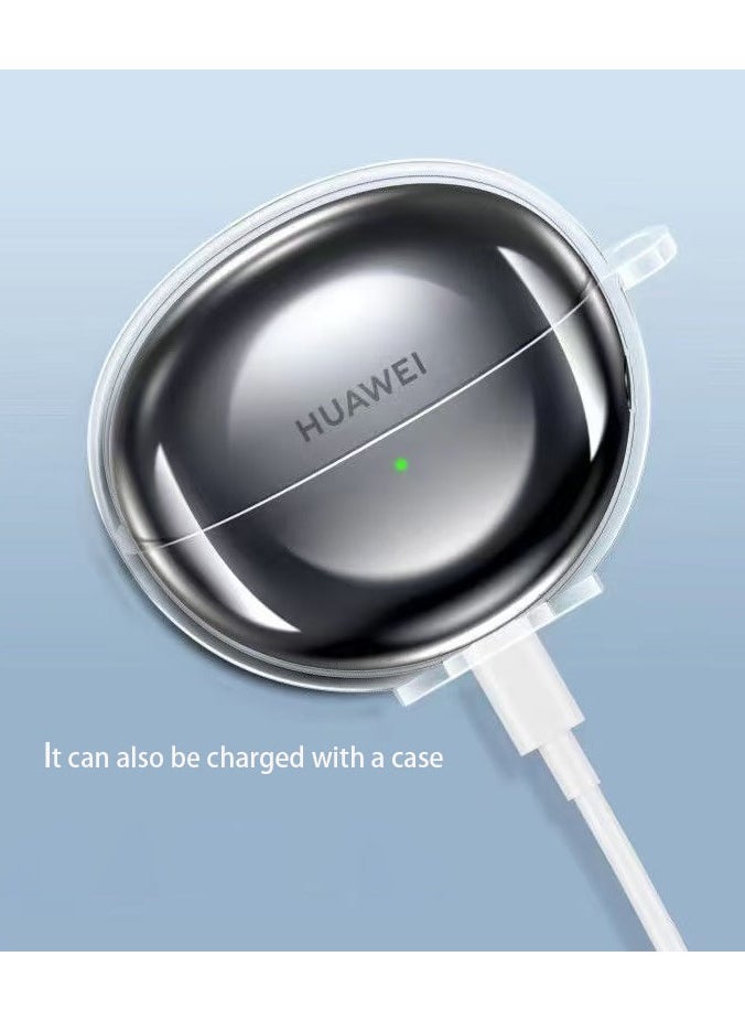 DKNG Suitable for Bluetooth headphones, HUAWEI Free Clip Case, TPU Dropproof and Waterproof Transparent Case  - Image 4