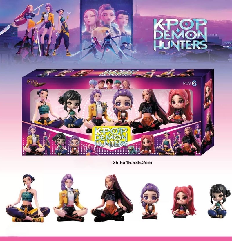 JAYATO KPOP Demon Hunters 6Pcs Blind Box Figures, Cute Sitting Dolls, Collectible Character Toys, Home Decoration Ornaments, Birthday Gift for KPOP Fans - Image 1