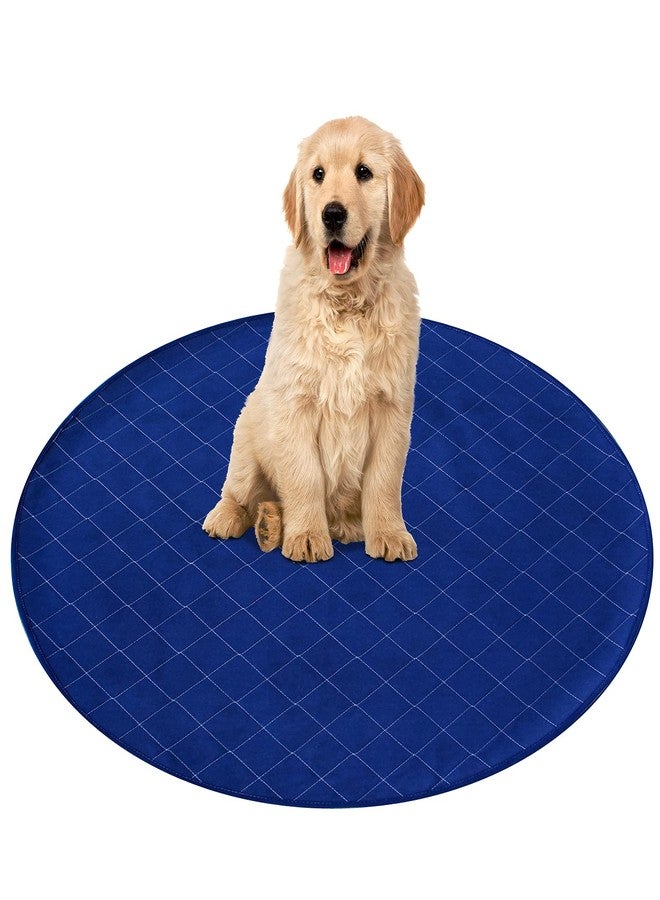 Coldwind Washable Pee Pads for Dogs, Reusable 36" Round Whelping Pads, Whelping Box for Dogs, Puppy Training Pads with Non-Slip Back for Playpen/Crate, Dog Housebreaking Absorption Pad - Image 1