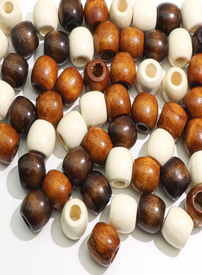 VENOFEN 60PCS Hair Beads Large Hole Wooden Bead Dreadlock Decoration Mixed Color Loc Hair Accessories for Women and Men - Image 2