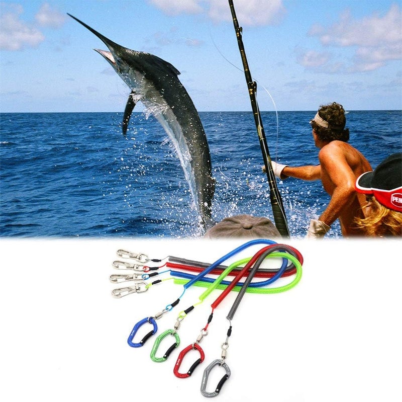 Hercules M4 Fishing Lanyard, Fishing Pole Tether, Kayak Paddle Leash, Heavy Duty Retractable Coiled Lanyard for Fishing, Rods, Pliers, Boating, Paddles, Kayak - Image 5