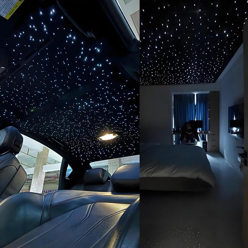 AKEPO 16W Fibre Optic Lights Star Ceiling Light Kit Music+APP Control for Home & Car, RGBW Sound Sensor Light Source with 28key RF Musical Remote Control and Fiber Cable 550pcs 0.75mm 13.1ft/4m - Image 5