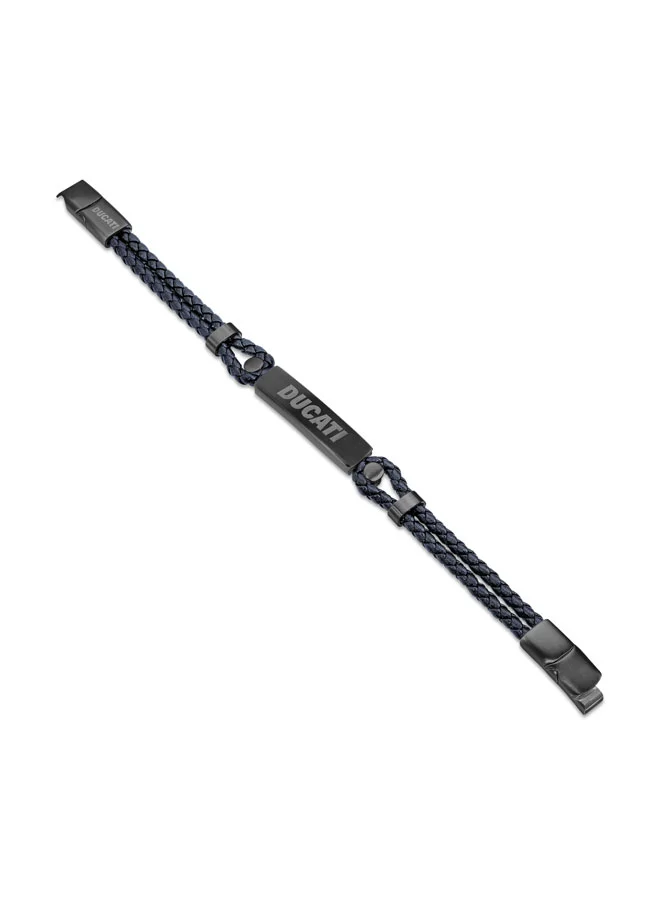 Ducati  Trionfo Blue Braided Leather Bracelet for Men for Men | Best Price UAE