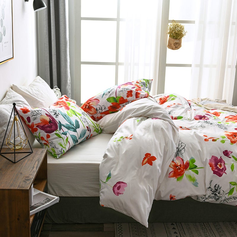 1 Set Floral Bedding Kit Three-piece Bedding Decorative Household Bedding - Image 5
