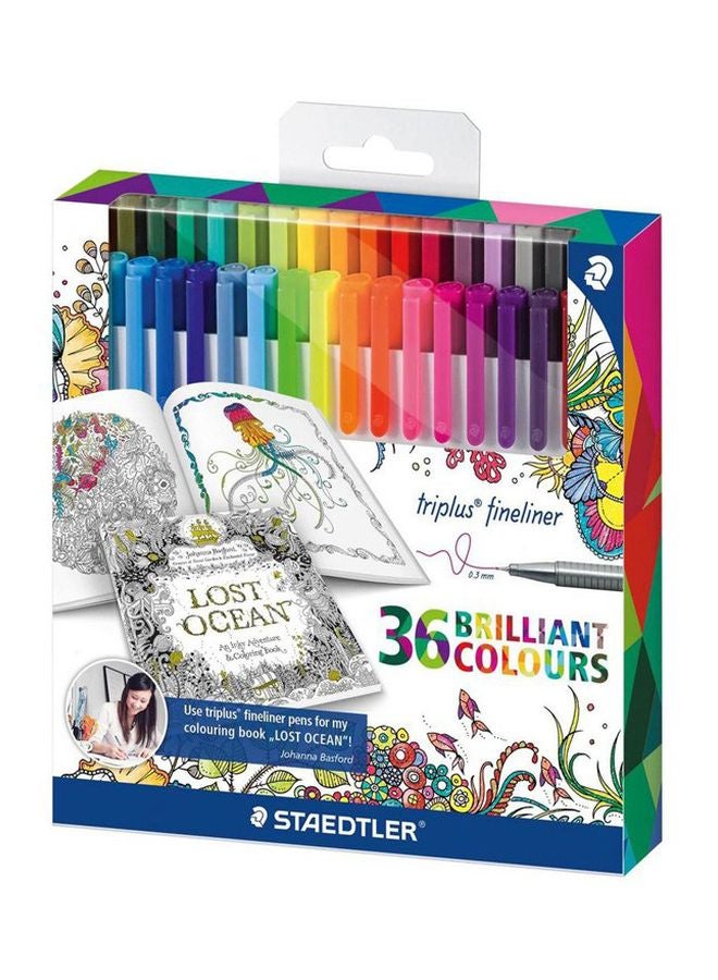 ستدلر 36 قطعة من أقلام بخط رفيع من تريبلس