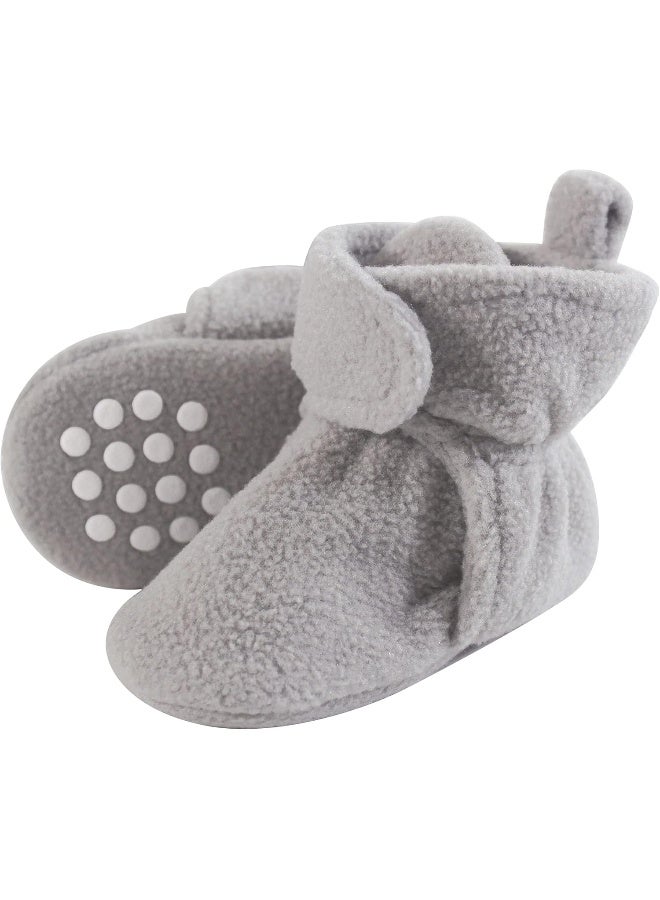 Luvable Friends Luvable Friends Girl's Cozy Fleece Booties with Non Skid Bottom Slipper Sock  - Image 1