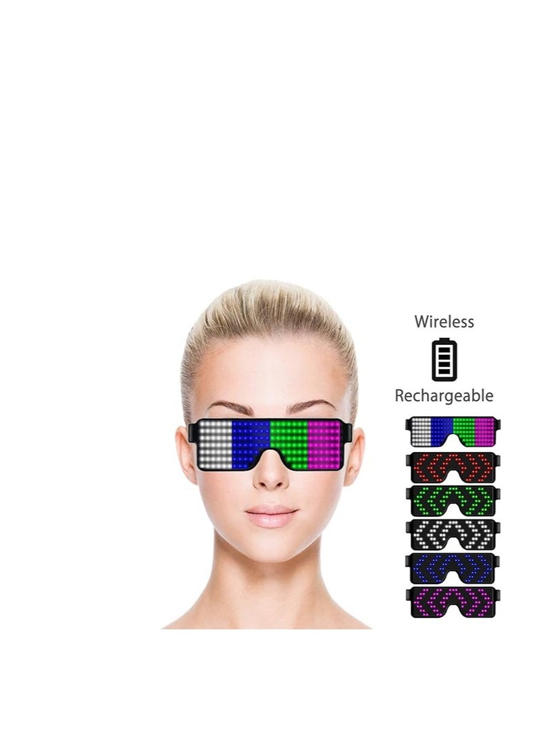 Wireless LED Light Up Glasses, USB Rechargeable Neon Party Glasses with 11 Flashing Patterns, Perfect for Nightclubs, Concerts, and Events - Image 5