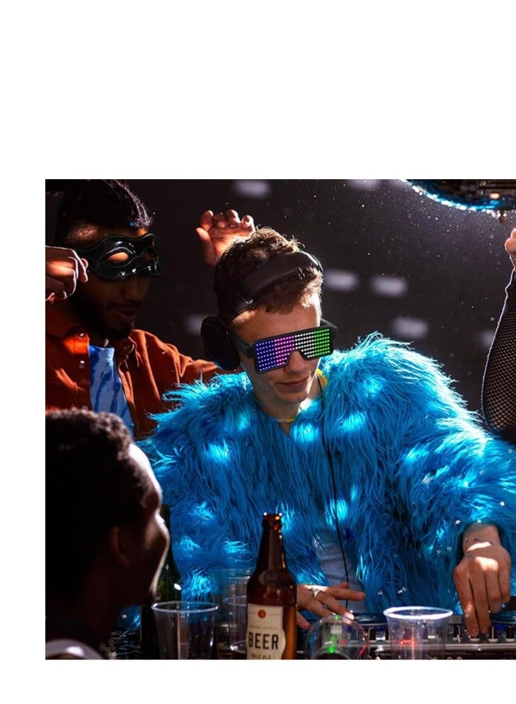 Wireless LED Light Up Glasses, USB Rechargeable Neon Party Glasses with 11 Flashing Patterns, Perfect for Nightclubs, Concerts, and Events - Image 4