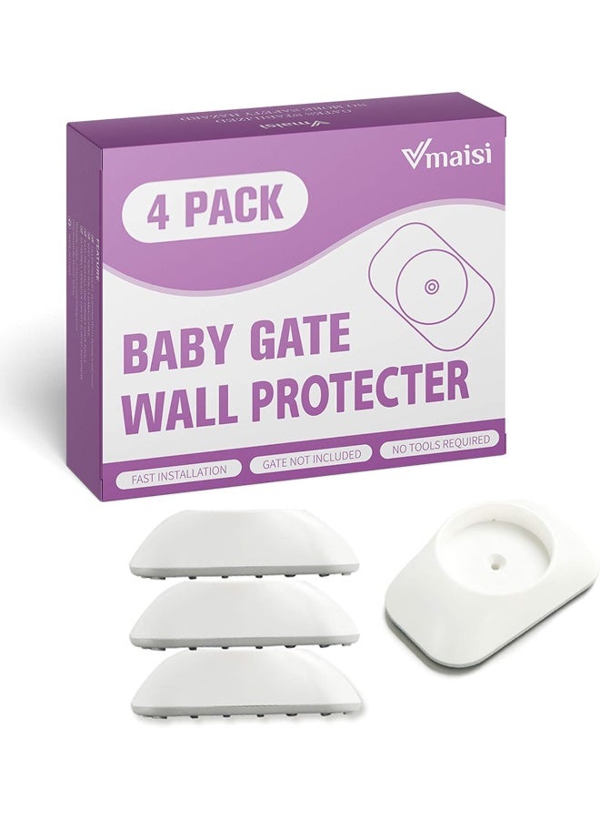 vmaisi Vmaisi Baby Gate Wall Cup Protector Make Pressure Mounted Safety Gates More Stable - Wall Damage-Free - Fit for Doorway, Door Frame, Baseboard - Work on Dog & Pet Gates (White) - Image 3