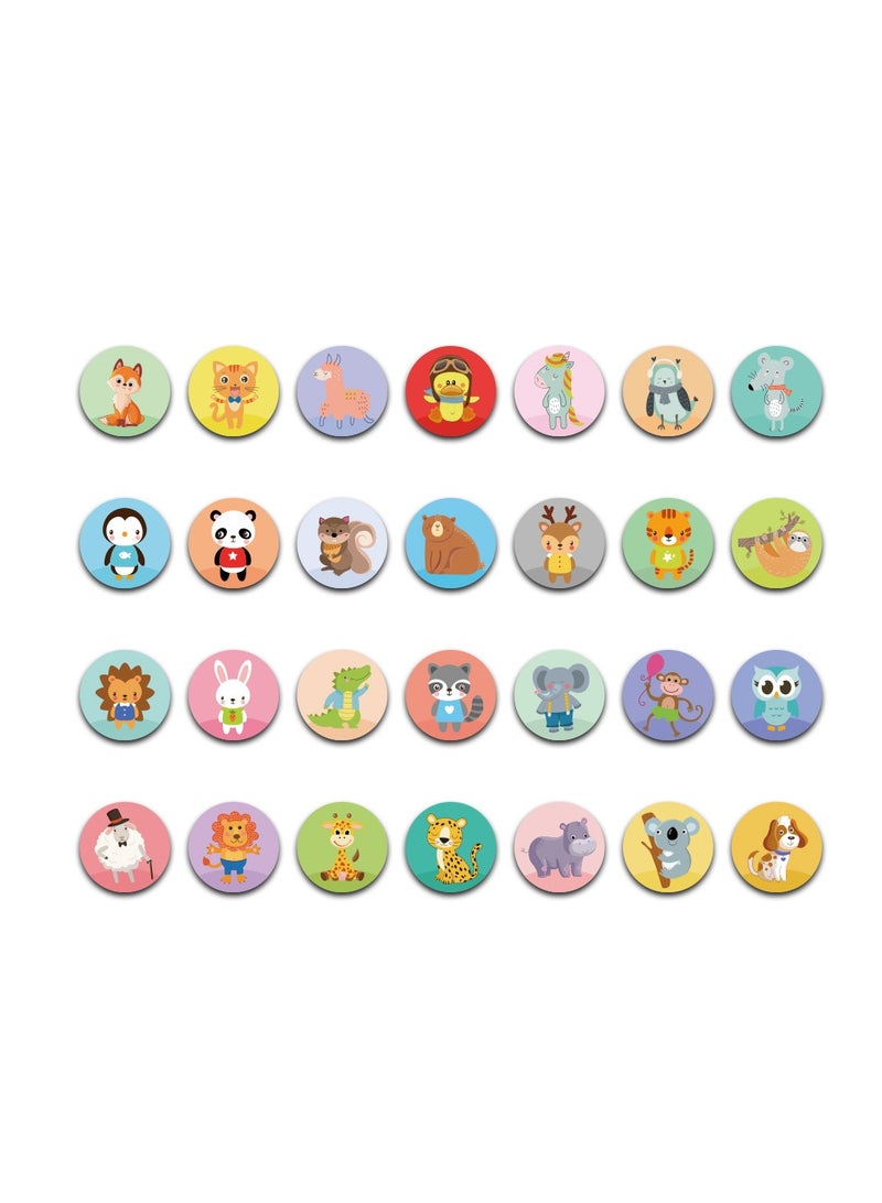 Zikra Animal Magnets for Refrigerator Decorative, 28Pcs Fridge Lockers Magnets, Kitchen Iron Office Whiteboards Suitable for Adults - Image 1