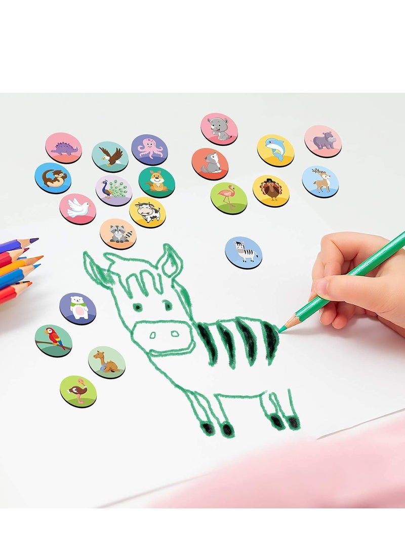 Zikra Animal Magnets for Refrigerator Decorative, 28Pcs Fridge Lockers Magnets, Kitchen Iron Office Whiteboards Suitable for Adults - Image 3