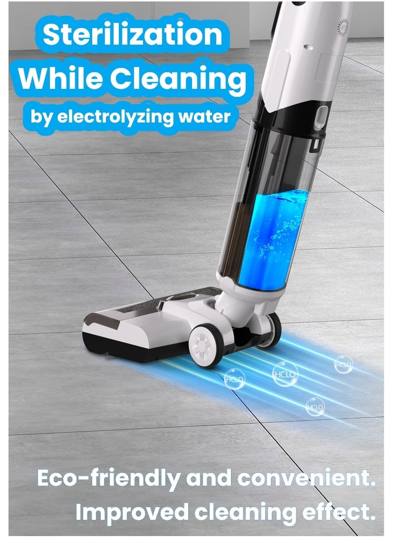 Ayeeb - Cordless Smart All-in-one Multi-Surface Total Floor Scrubber Carpet Cleaning Machine,Wet Dry Vacuum Roller Brush Mop,Multifunctional Versatile Kitchen Waste Auto Clean Self-driven Portable Lightweight - Image 1