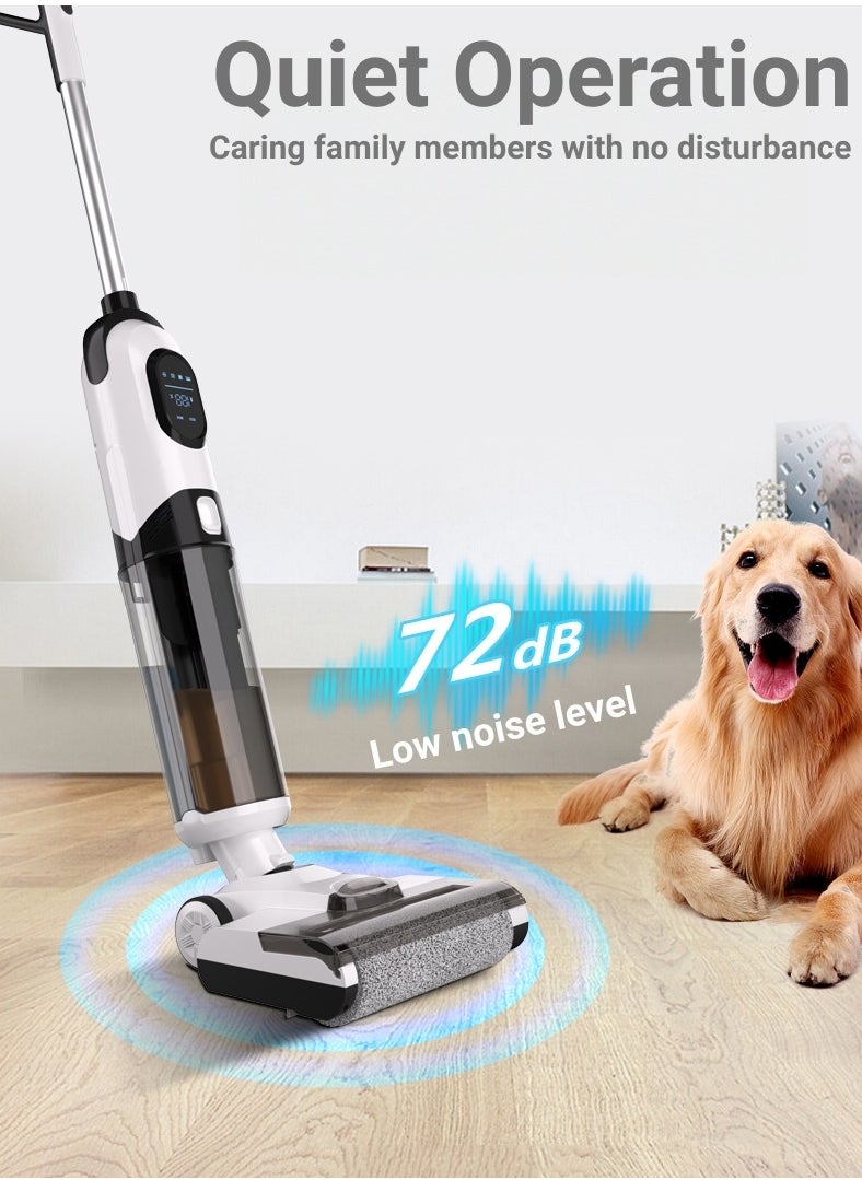 Ayeeb - Cordless Smart All-in-one Multi-Surface Total Floor Scrubber Carpet Cleaning Machine,Wet Dry Vacuum Roller Brush Mop,Multifunctional Versatile Kitchen Waste Auto Clean Self-driven Portable Lightweight - Image 1