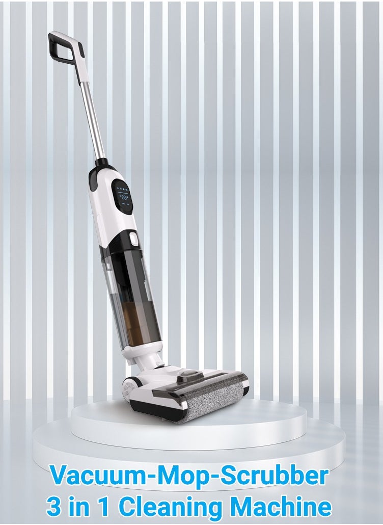 Ayeeb - Cordless Smart All-in-one Multi-Surface Total Floor Scrubber Carpet Cleaning Machine,Wet Dry Vacuum Roller Brush Mop,Multifunctional Versatile Kitchen Waste Auto Clean Self-driven Portable Lightweight - Image 1